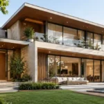 Modern home with slim aluminium window design and large glass windows