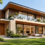 Modern home with energy-efficient windows and thermally broken aluminium frames