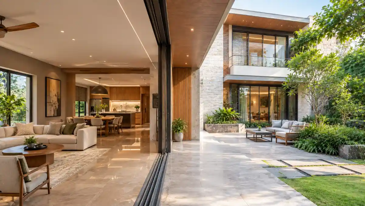 Modern Indian home renovation with updated kitchen, flooring and energy-efficient windows
